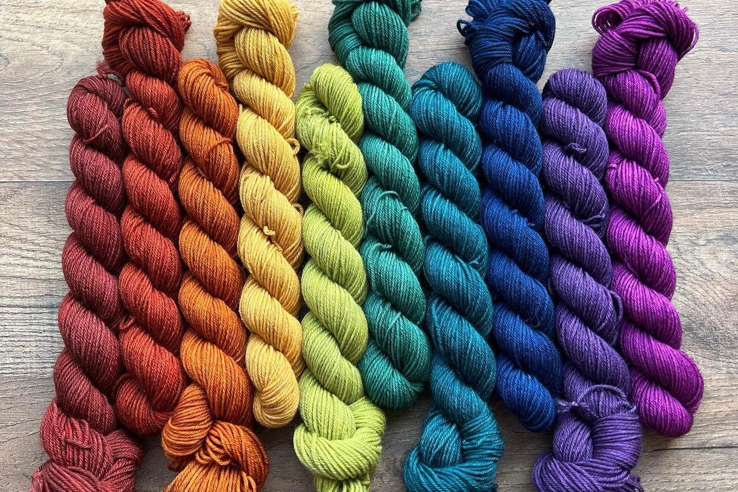 Rainbow yarn cover photo