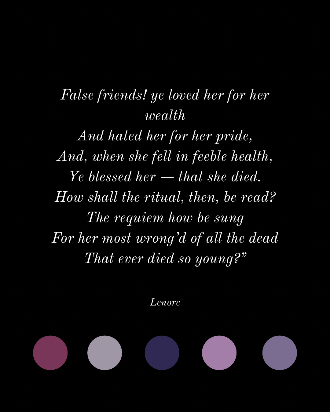 March Poe Club: Lenore