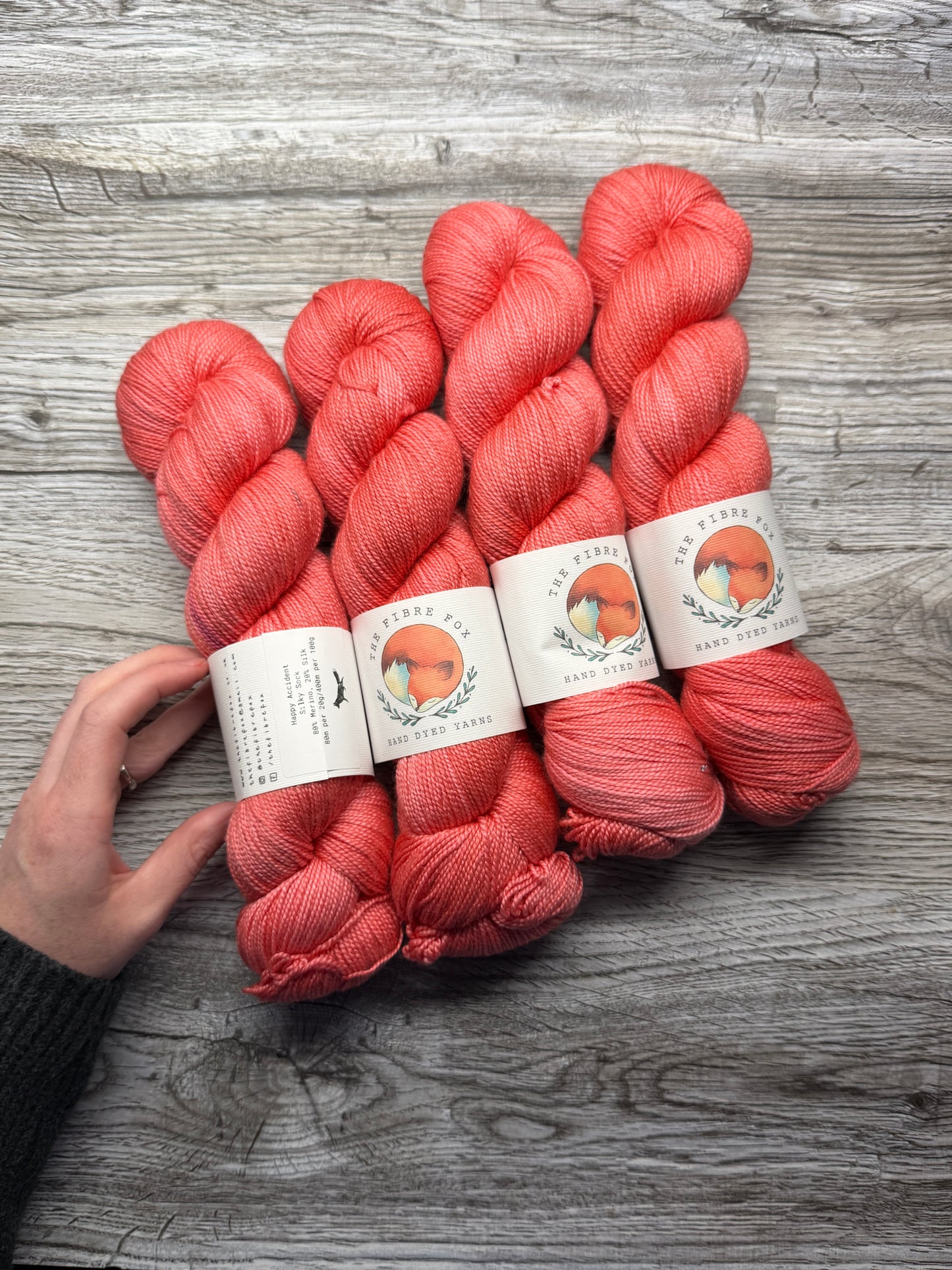 Destash - The Fibre Fox - Happy Accident - Silk Sock