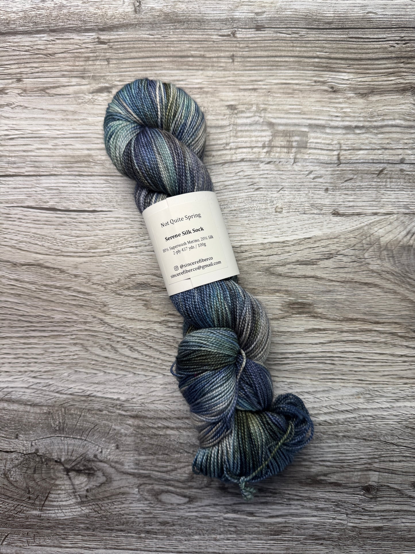 Destash - Sincere Fiber Co - Not Quite Spring - Silk Sock