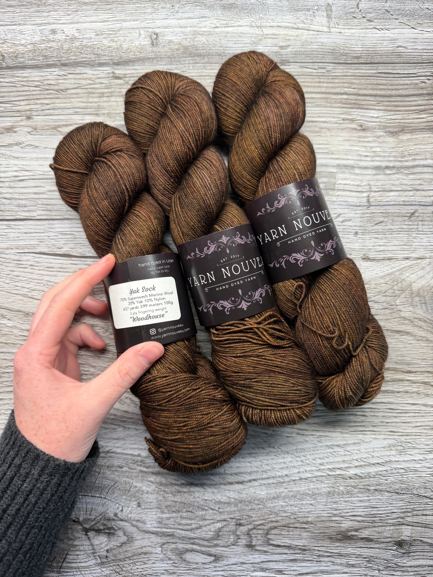Destash - Yarn Nouveau - Woodhouse - Yak Silk Fingering