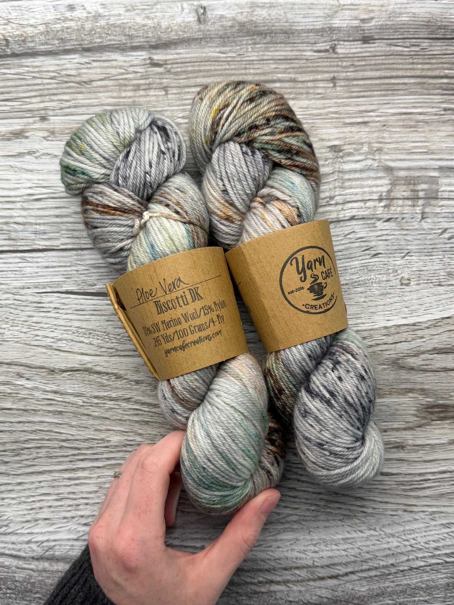 Destash - Yarn Cafe Creations - Aloe Vera - 85/15 DK