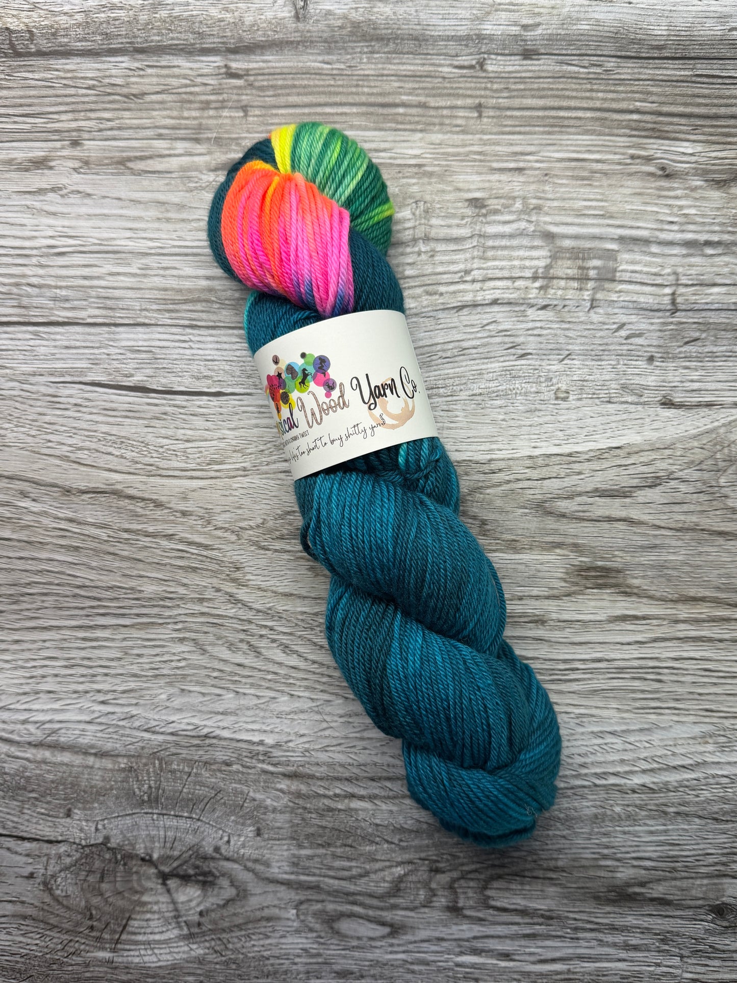 Destash - Whimsical Wood Yarn Co - Lakeside Ass - 100% SWM DK