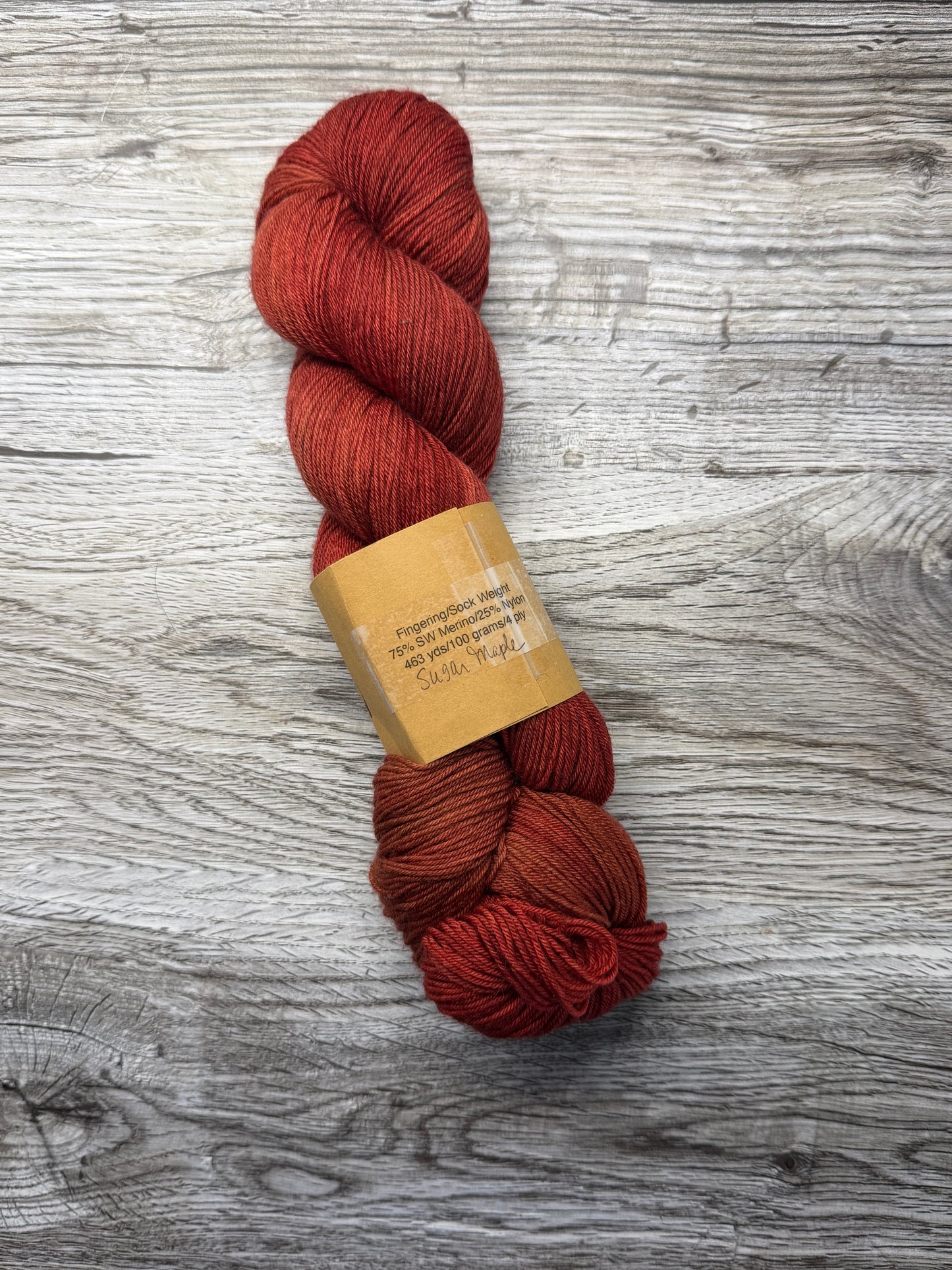 Destash - Leap of Faith Yarns - Sugar Maple - 75/25 Fingering