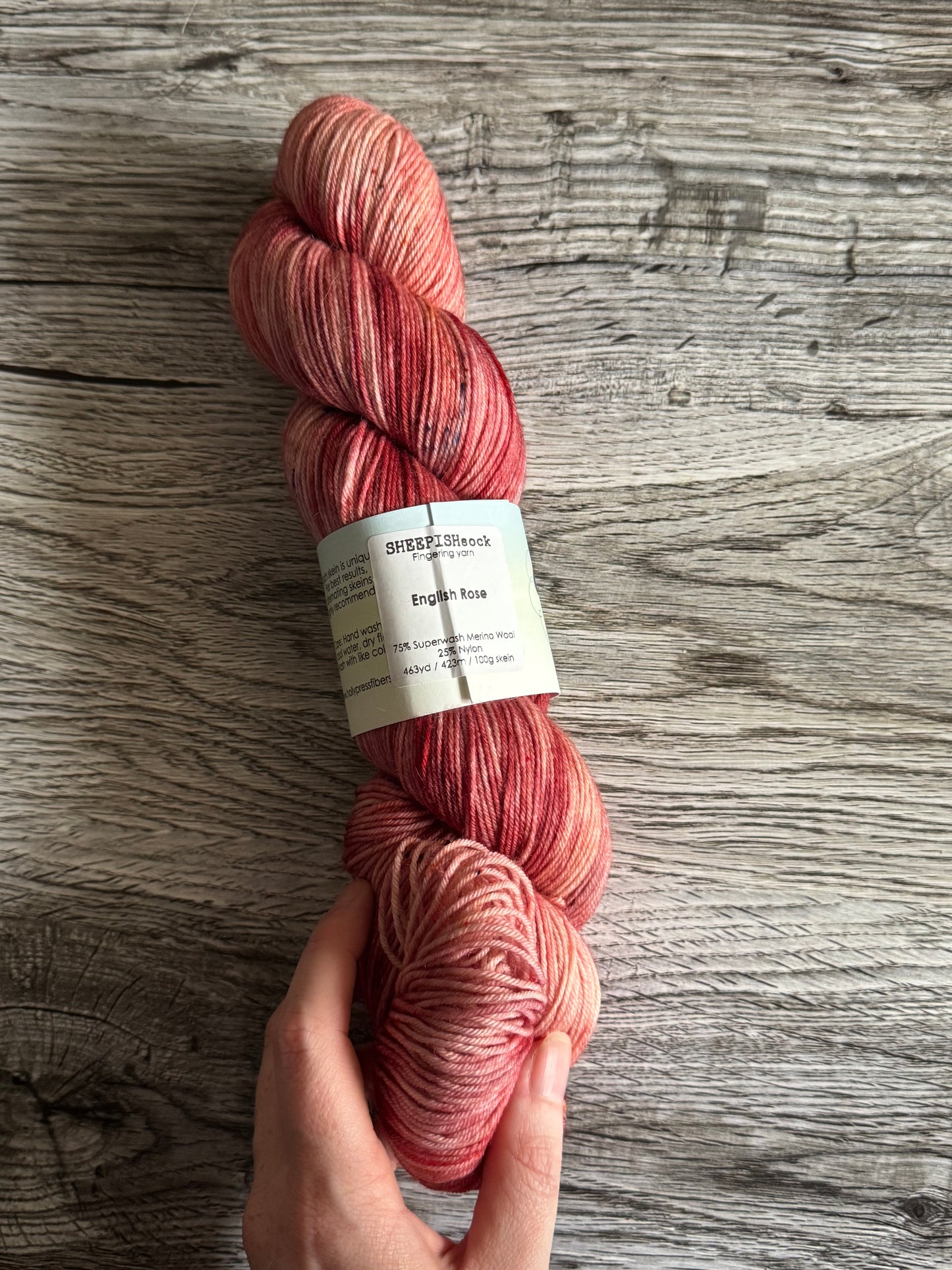 Destash - Holly Press Fibers - English Rose - 75/25